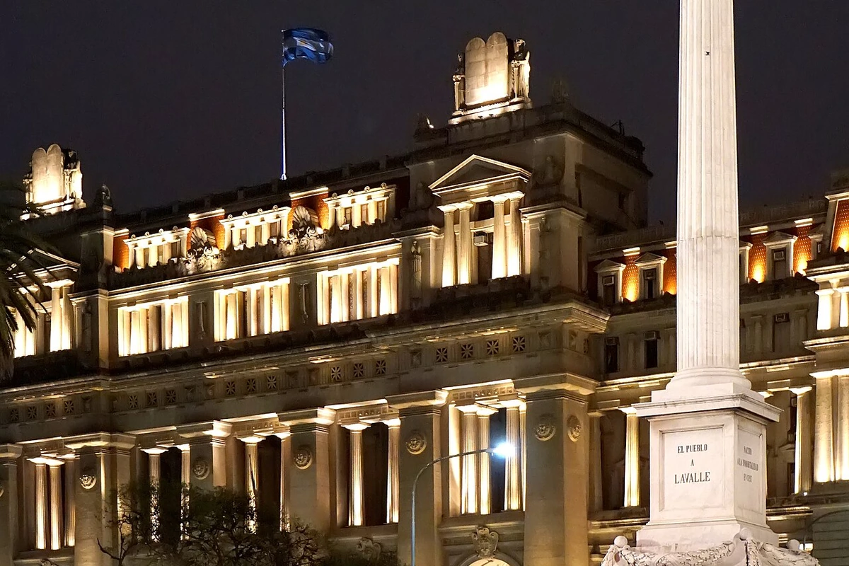 The Palacio de Justicia facing Plaza Lavalle in Buenos Aires