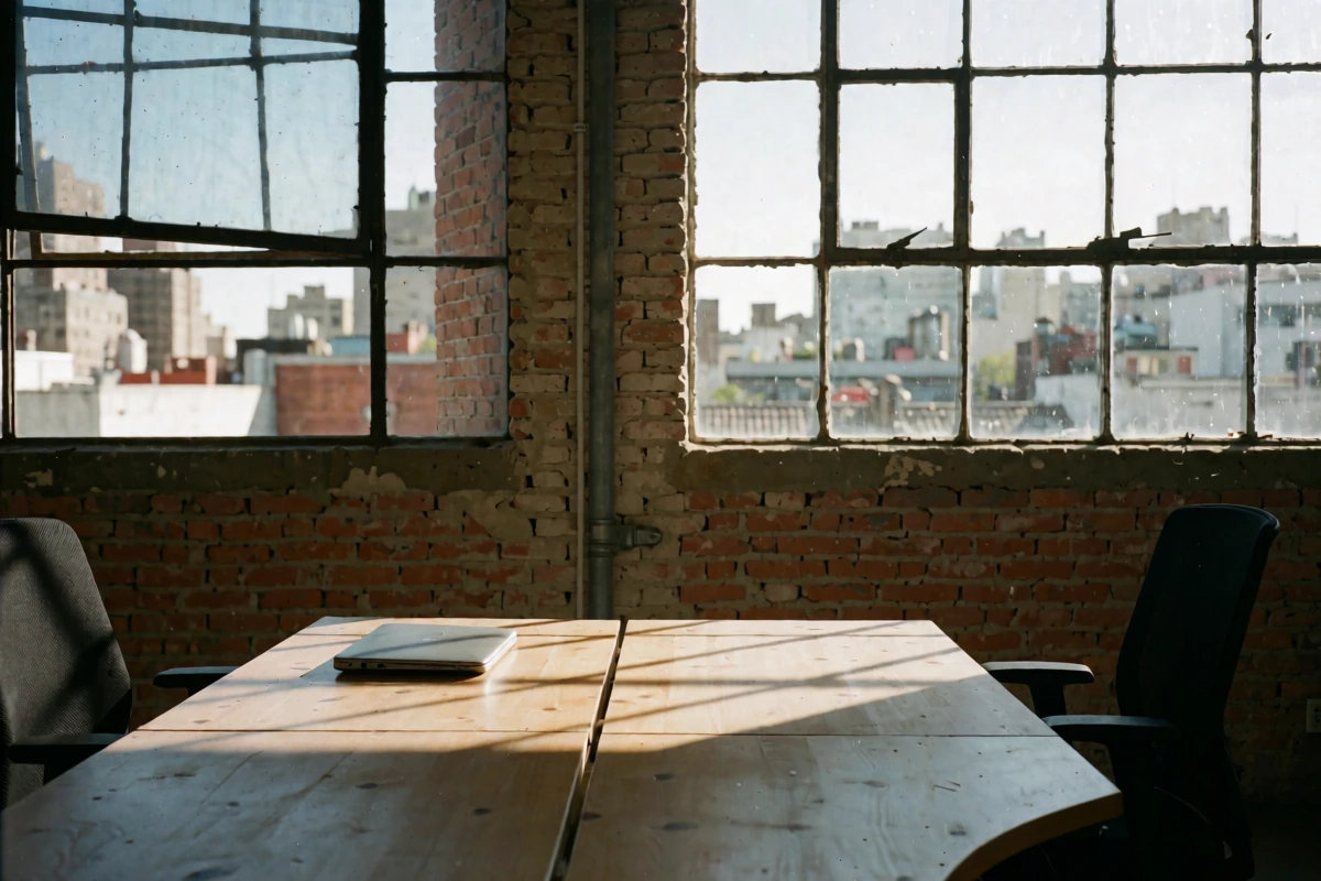 Cafe tables beside tall windows facing a Palermo street in Buenos Aires