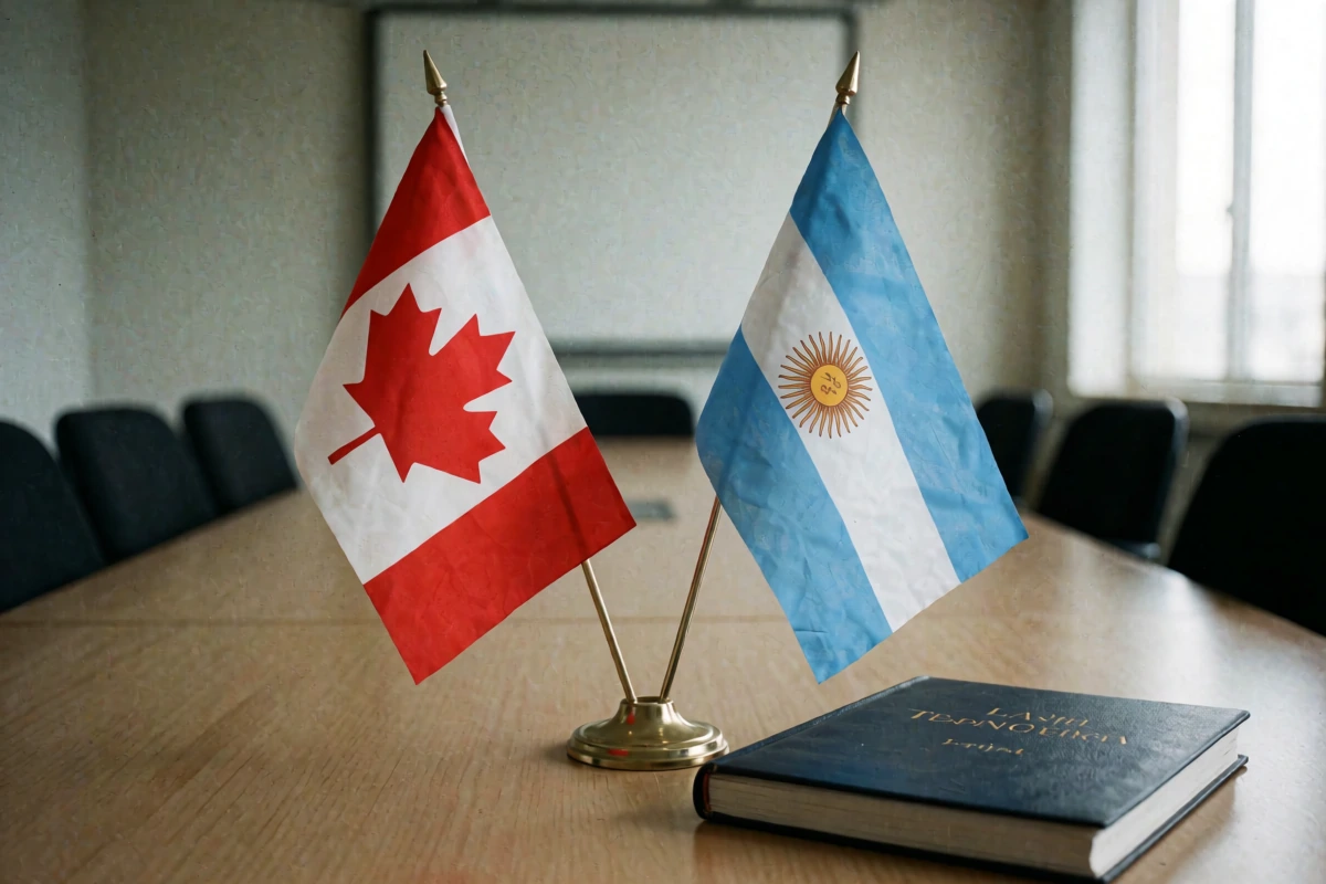 Canadian pension statements and Argentine tax paperwork spread across a desk in Mendoza